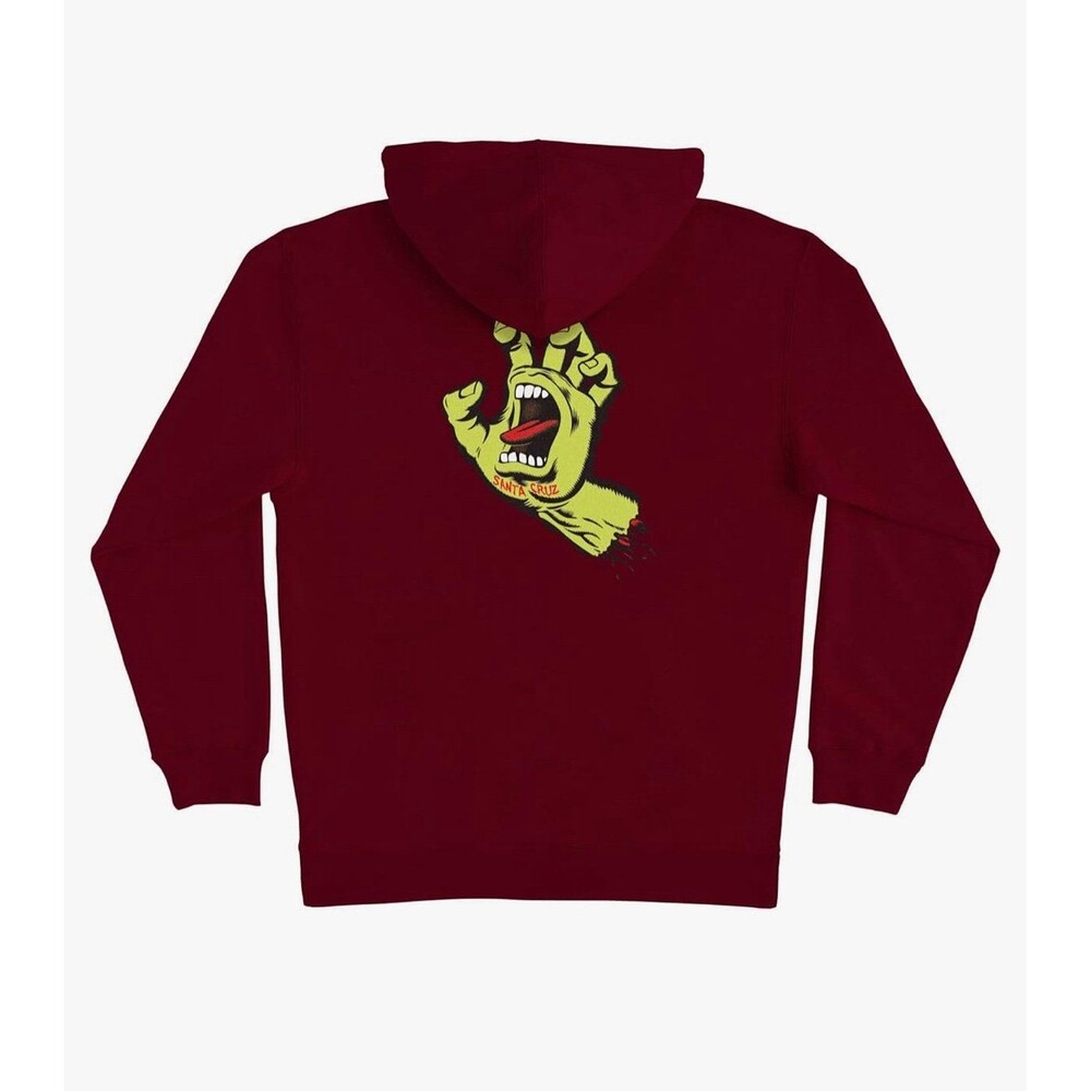 SANTA CRUZ Men's Pullover Hooded Sweatshirt Screaming Hand Skate Sweatshirt sz S